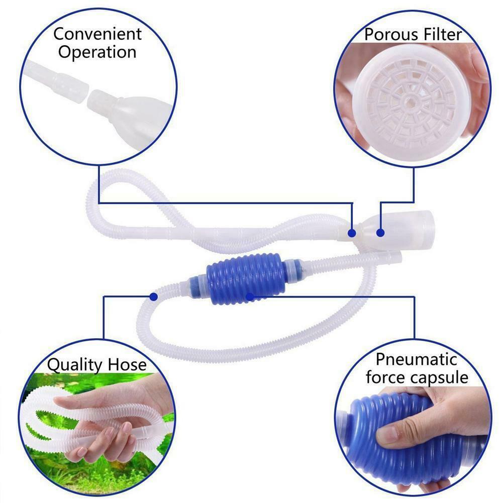 New Aquarium Fish Tank Cleaners Syphon Vacuum Water Changers Pump Siphon Hoses