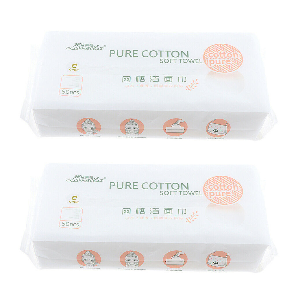 100 Pack Fabric Washcloth for All Skin Types Dry Wipes for Spa Salon Travel