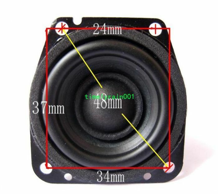 2pcs 1.5" inch 4Ohm 4Ω 10W Neodymium Full range speaker Loudspeaker Long stroke