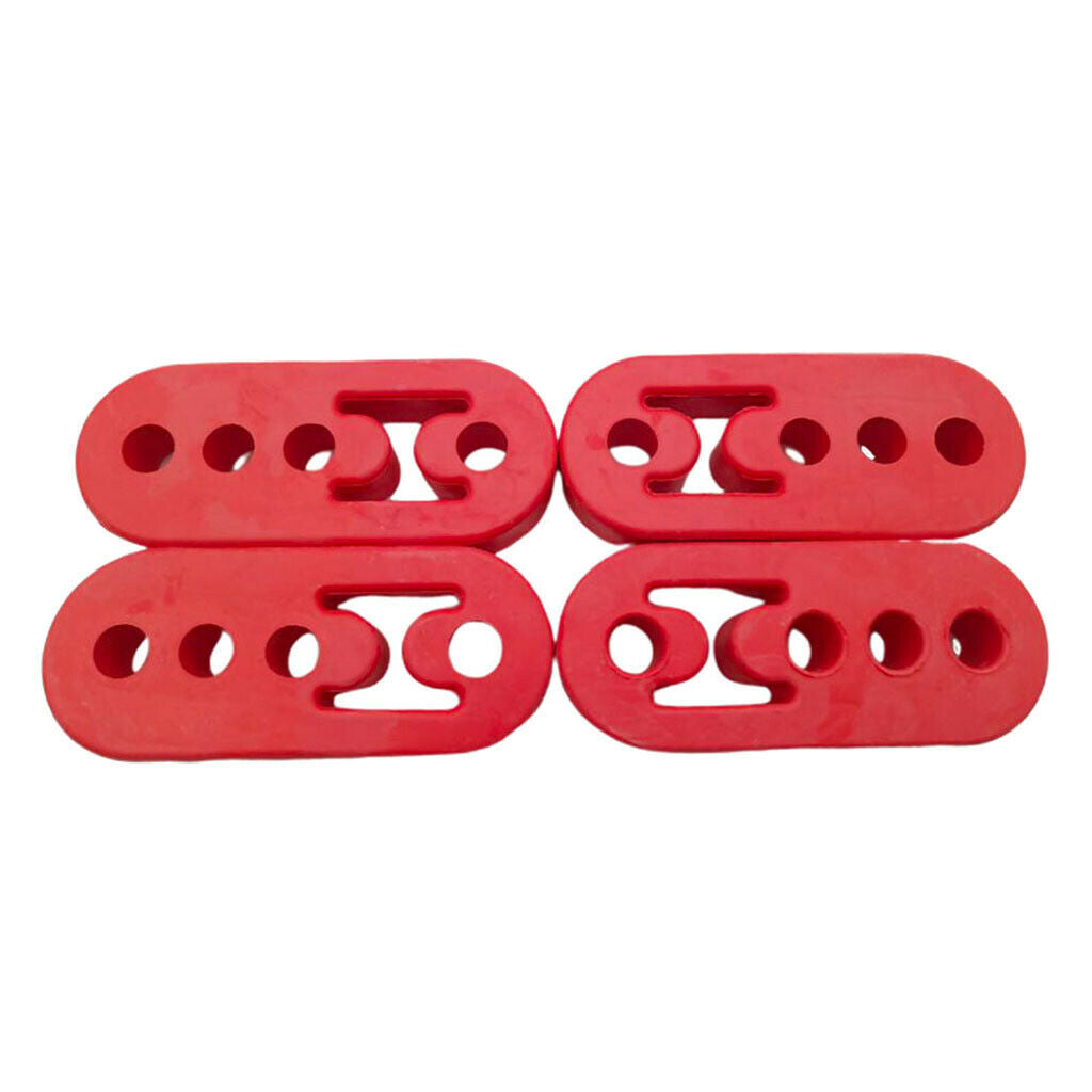 4pcs Universal Car Exhaust Mounting Bracket Hanger Repair Rubber 4 Holes