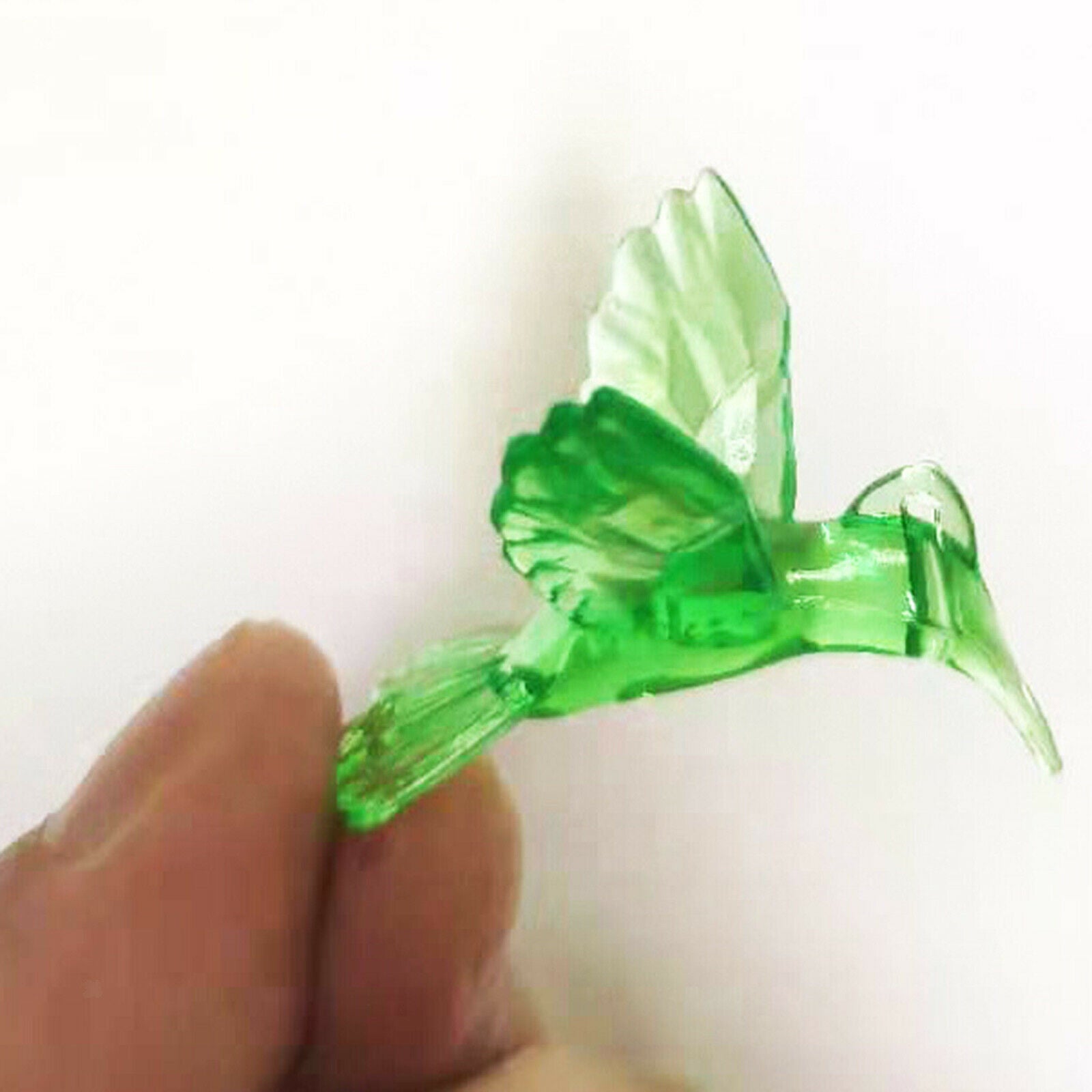 Hanging Bird Feeder Bird Shaped Plastic Metal for Garden Bakyard Decor Green