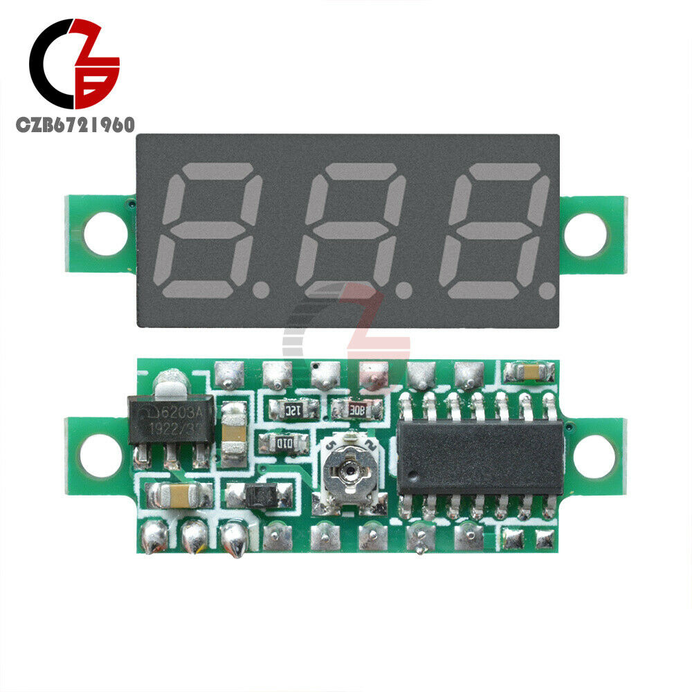 0.28" LED DC 0-100V Red Voltmeter Digital Display Voltage VOLT METER 12V 24V