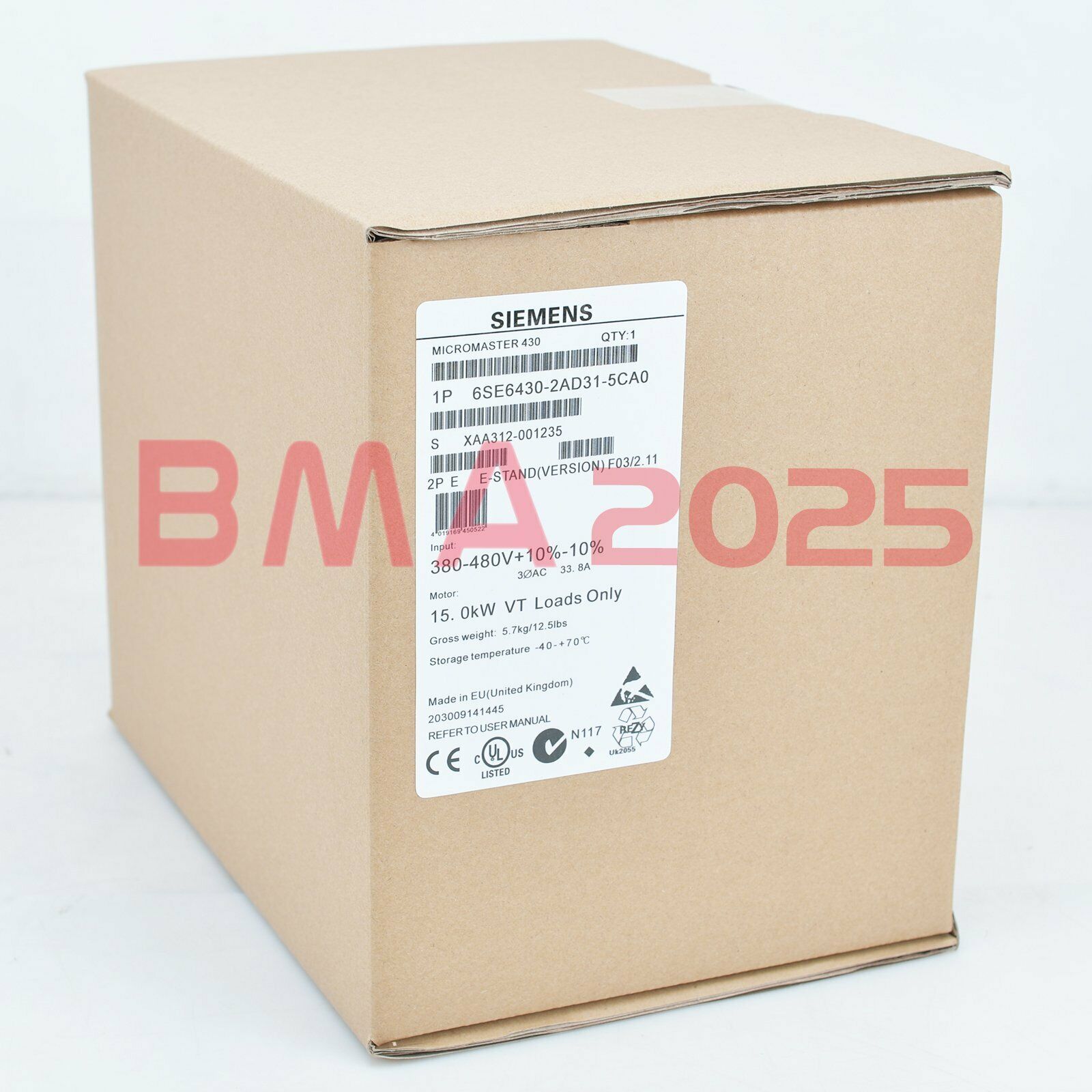 1PC New M430 6SE6430-2AD31-5CA0 15KW 1year warranty DHL free Ship SM9T