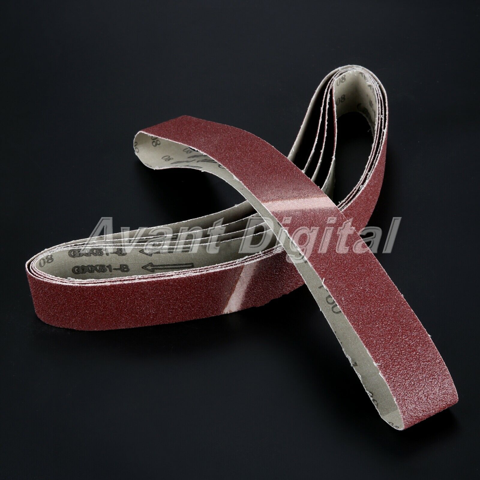 Aluminium Oxide 60# Grit Sharpening Belts Abrasive Polishing Sanding Paper 5pcs