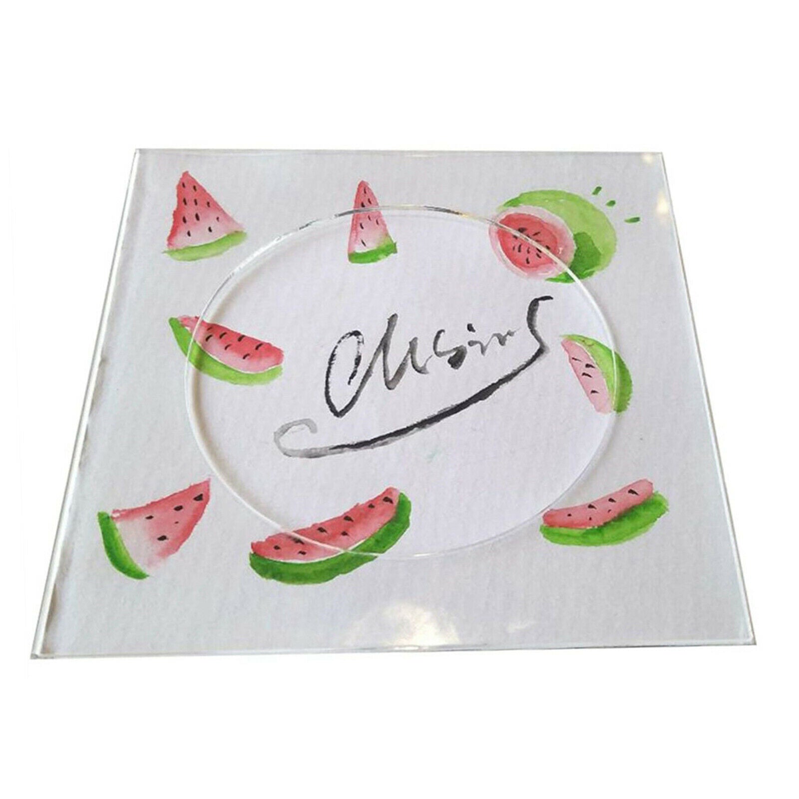 2/Set Transparent Acrylic Cocktail Napkin Holder Coasters Dining Table