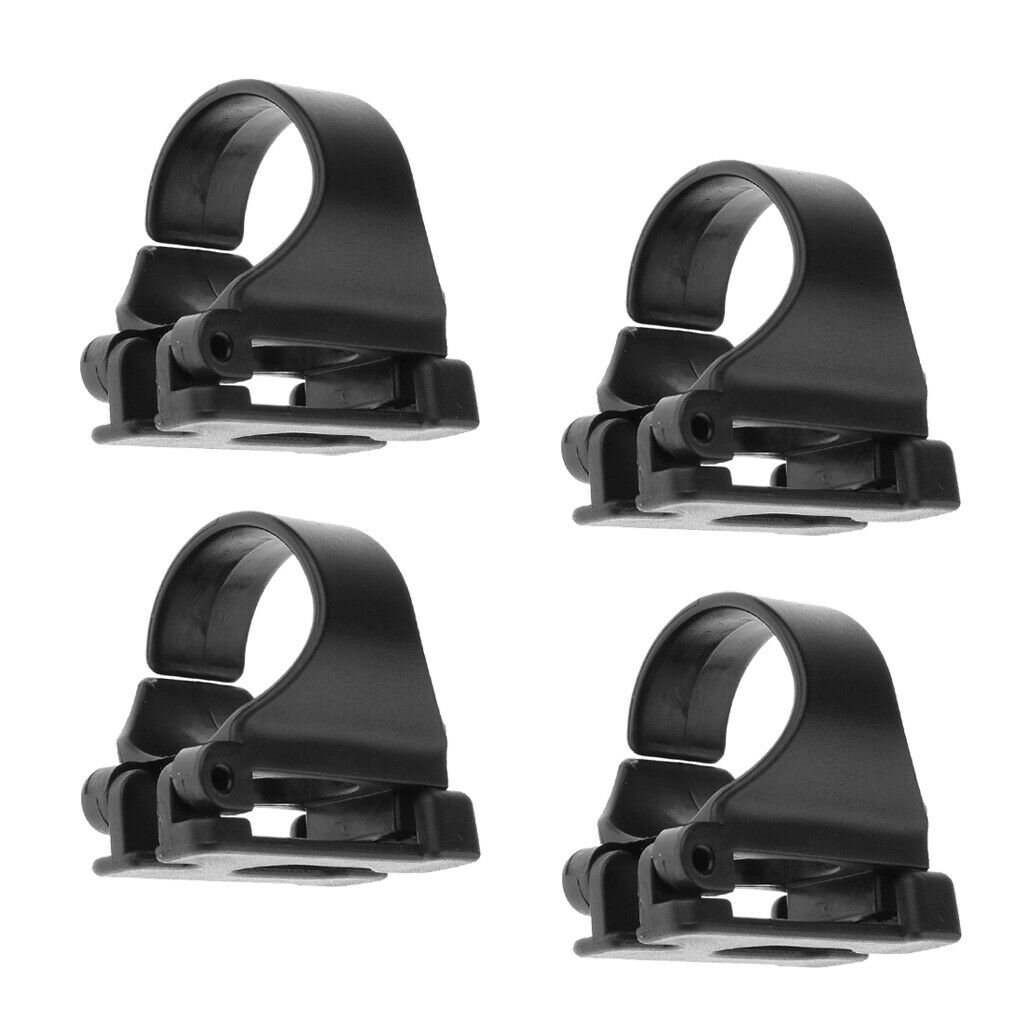 4Pcs/set Black Plastic Snorkel Clip Replacement for Snorkeling and Scuba Diving
