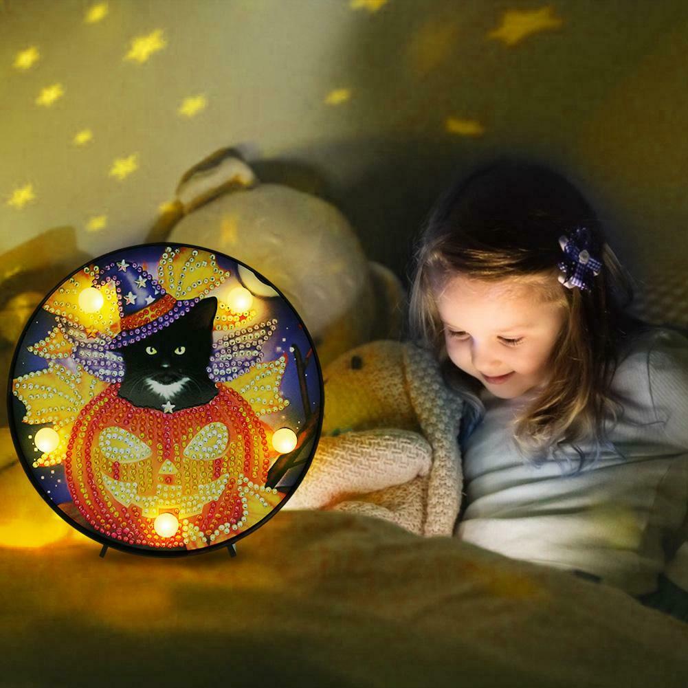 LED Lamp DIY Diamond Painting Special-shaped Partial Drills Halloween Decor @