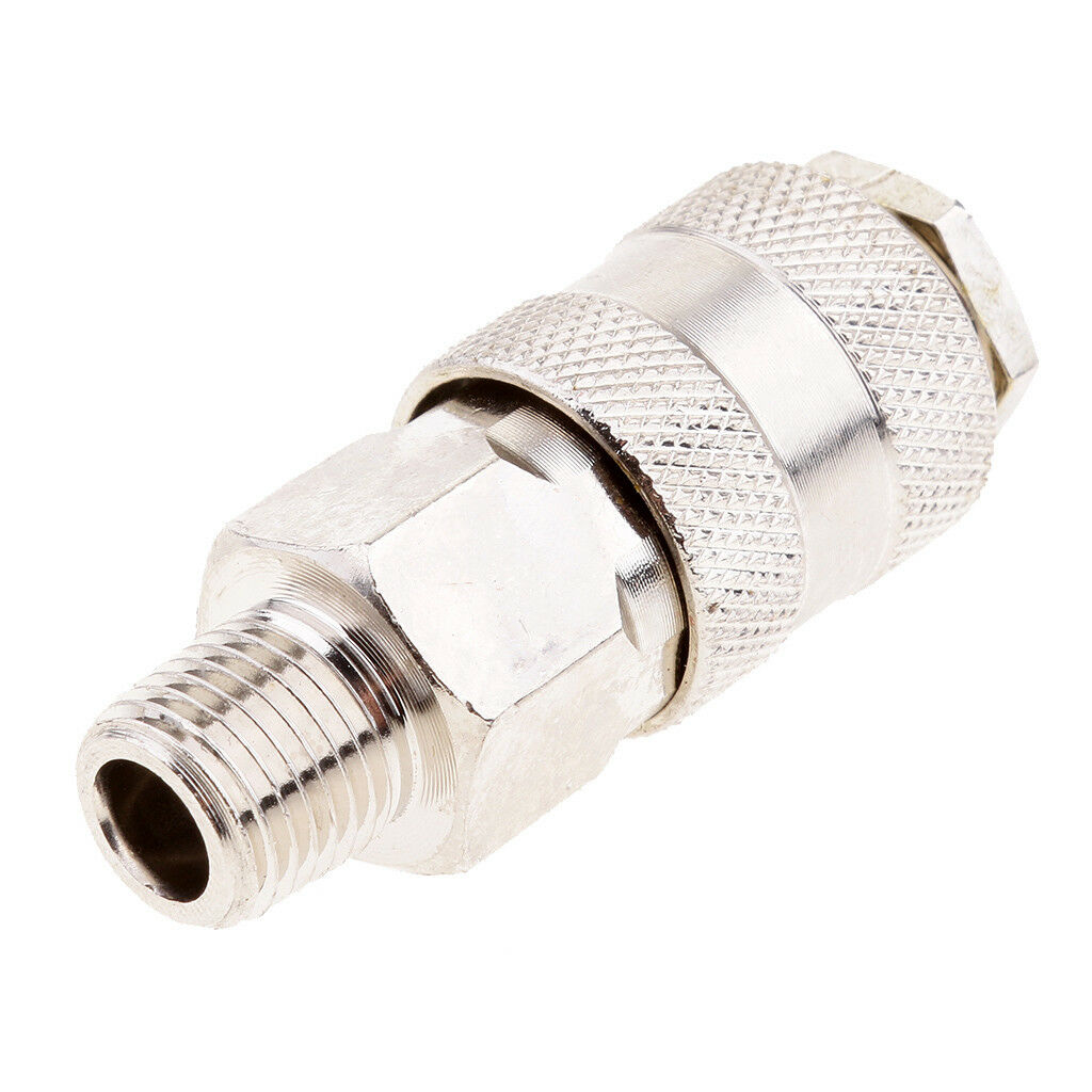 6 Pieces Air Line Hose Compressor Fitting Quick Release Connector 1/4" BSP