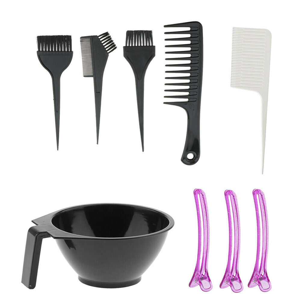 9pcs/set Hair Coloring Dyeing Tint Tool Kit Hari Clip Set for Hairdressing