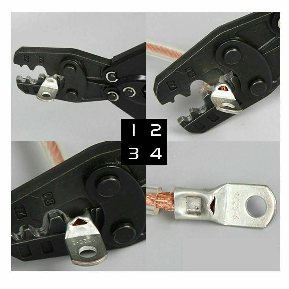 10PCS SC50-10 Tinned Copper Lug 1/0 Gauge AWG Wire Ring Terminals 3/8 inch