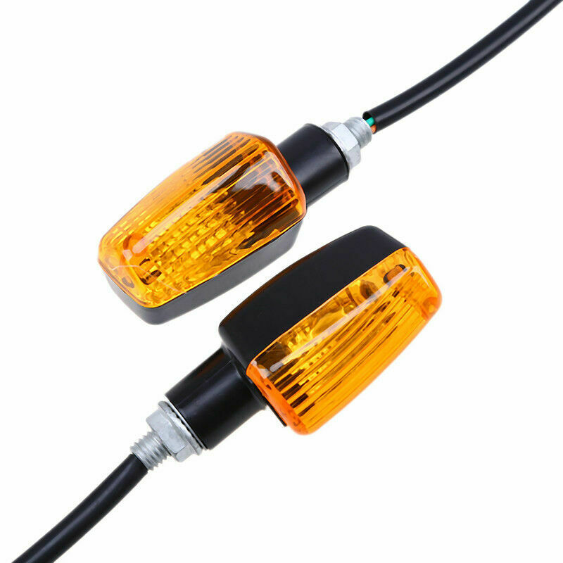 2PC Universal Amber Motorcycle Turn Signals Blinker Indicator Lights Off road