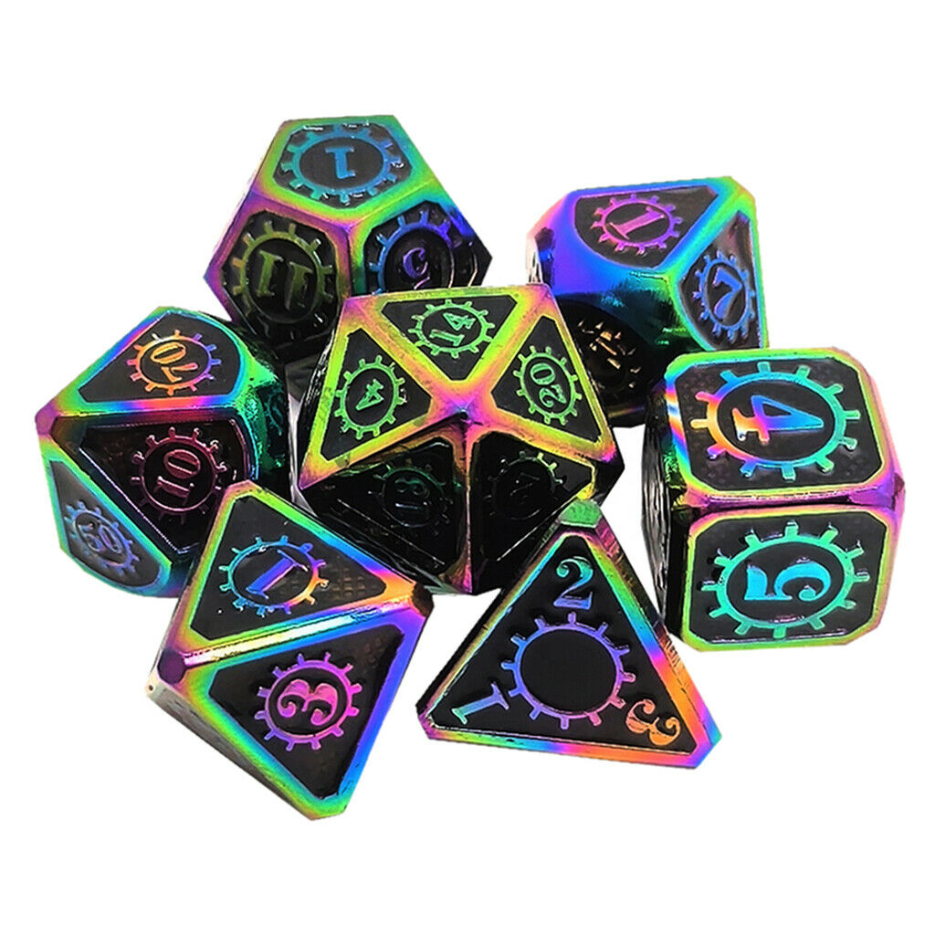 Polyhedral Zinc Alloy Dice for Dragon Scales RPG Board Games Dices 18