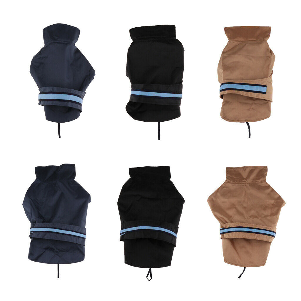 Pet Dog Waterproof Clothes with LED Luminous Strip Reflective Coat Blue S