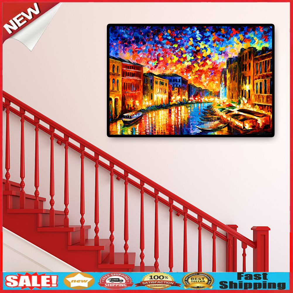 Water Night City Paper Puzzles 1000pcs Adults Kids Jigsaw Picture DIY Toys @