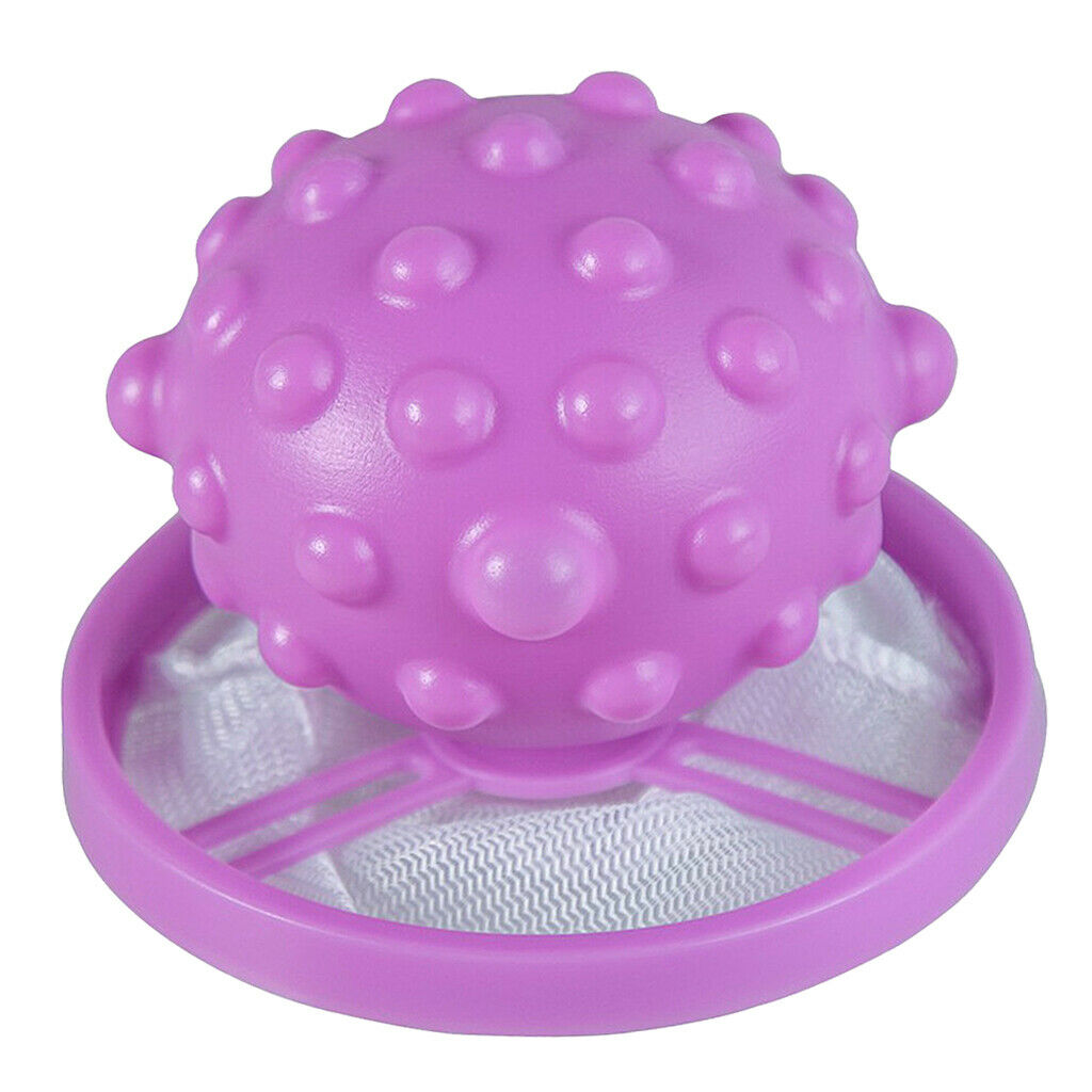 2X Reusable Floating Pet Fur Catcher Laundry Lint Pet Hair Remover C-Purple