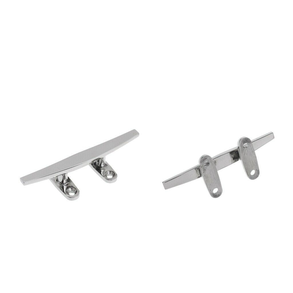 2PCS Dock Cleats, 5 inch 6 inch Open Base Boat Cleat, 316 Stainless Steel Boat