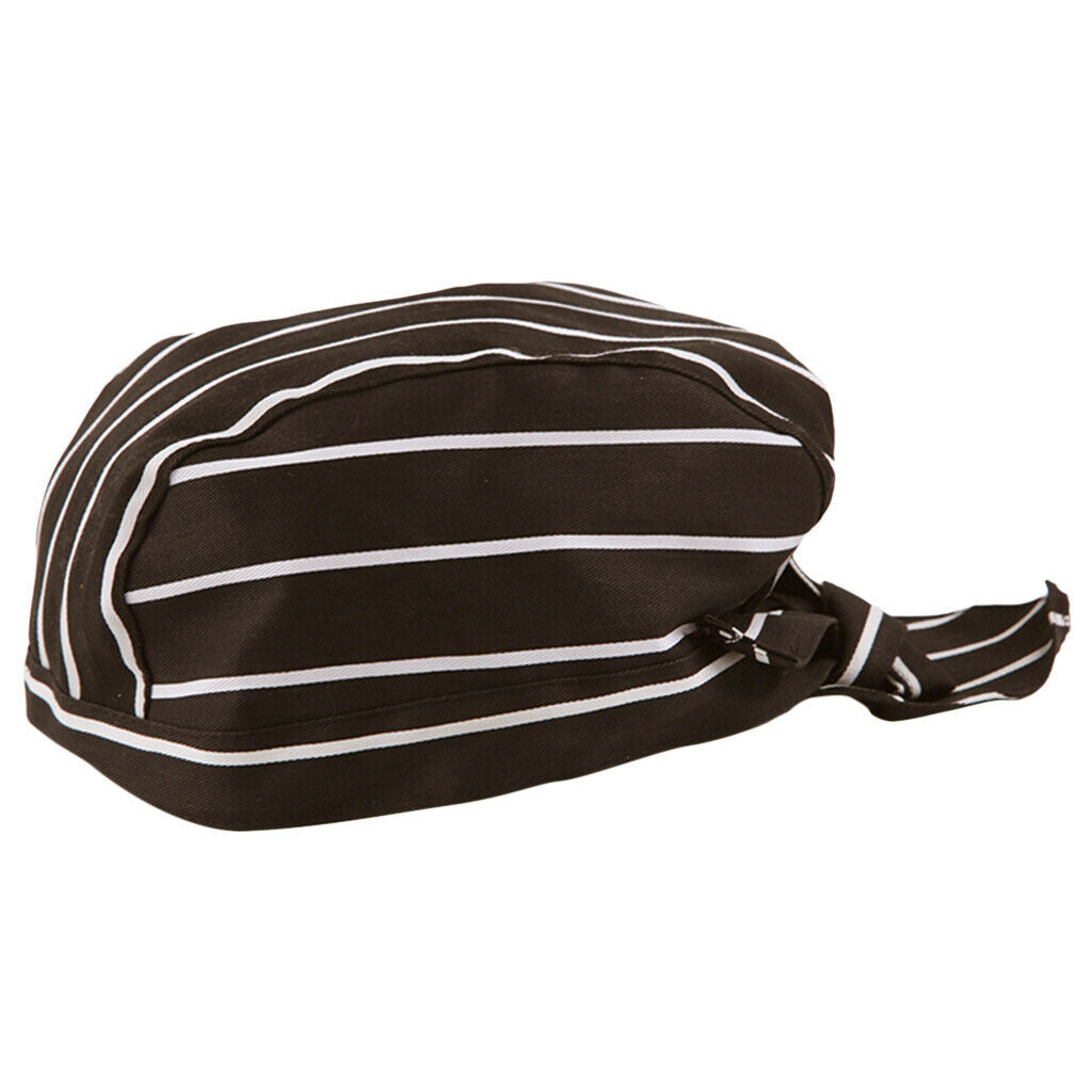 2 Pieces Unisex Catering Chef's Headwrap Bandana Hat Head Do Tied Caps