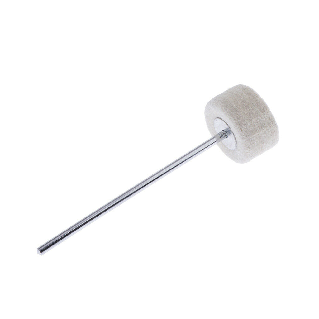 Percussion Stick Strike Bass Drum Beater Mallet, 7.87inchx 1.96inch, White