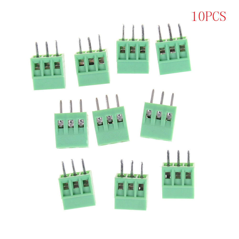 10pcs 3 Poles KF128 2.54mm PCB Universal Screw Terminal Bloc.l8