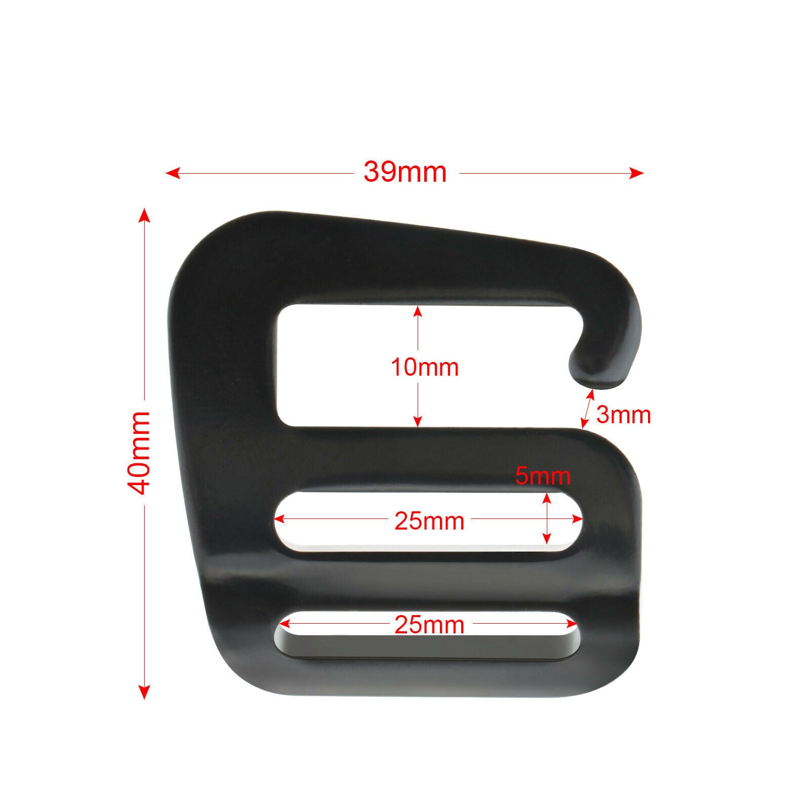 20 Pcs G Hook Webbing Buckle Quick Release for Backpack Strap Belt Webbing