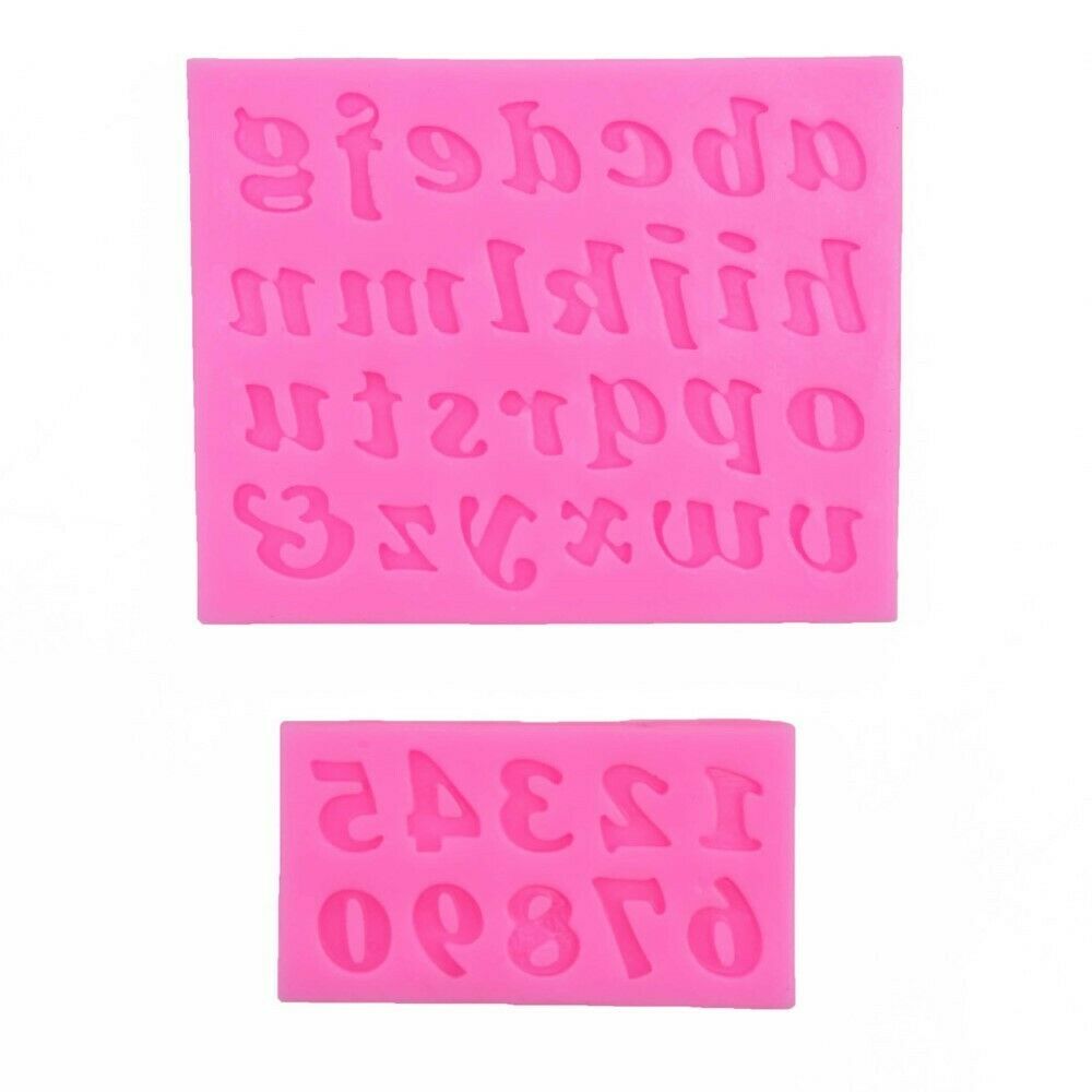 3pcs/set Letter Number Alphabet Silicone Molds Fondant Cake Decorating Tools LIN