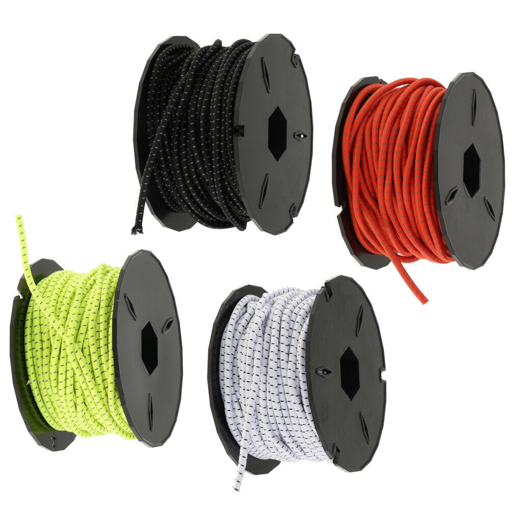 2X Elastic Bungee Cord Kayak Boat Marine Heavy Duty Shock Rope Tie Down White