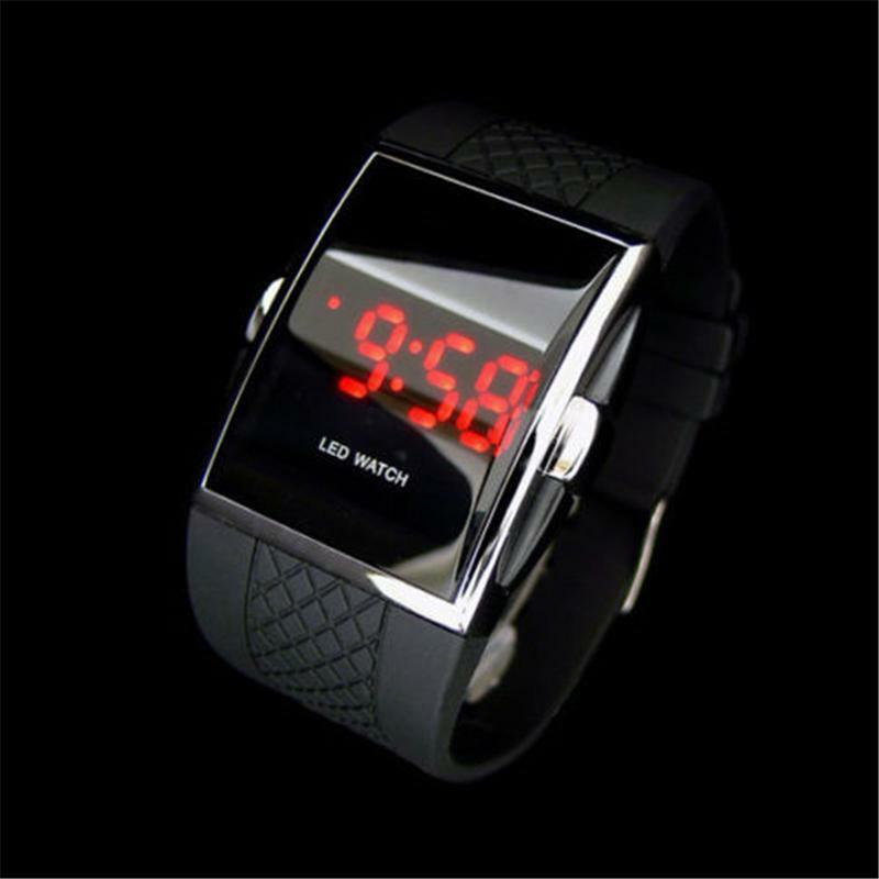 Sport Digital Unisex Watches LED Square Silicone Electronic Fashion Wristwatches