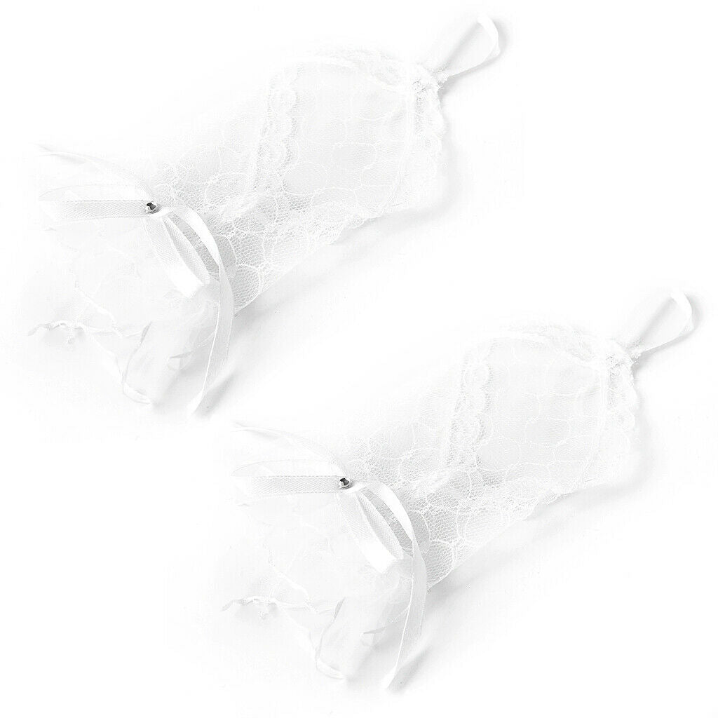 Lace/Voile Fingerless Wrist Length Fishnet Bridal/Evening/Party Gloves Style 009