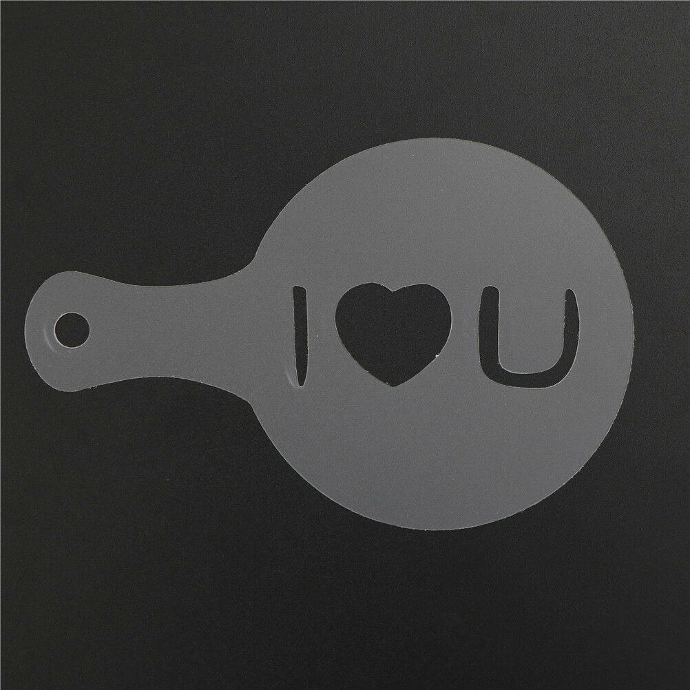 8x Cake Stencils Mold Valentine's Day Coffee Mold Pastry Tools Cookie Deco.l8