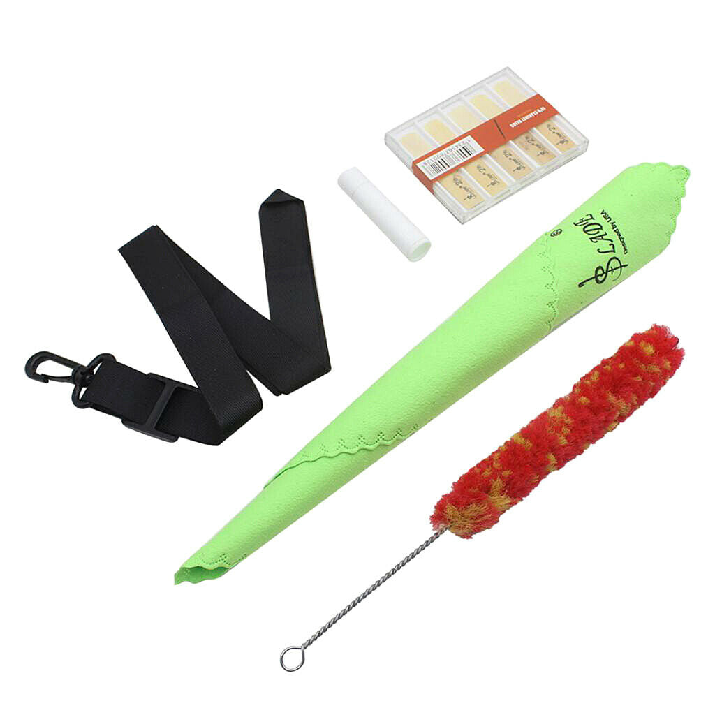 5 In 1 Clarinet Accessory Kit Brush Cork Grease Cleaning Cloth Reed Strap