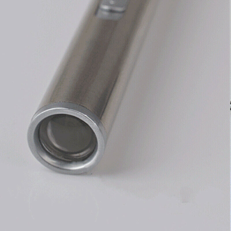 Portable LED Flashlight Pocket LED Lamp USB Rechargeable Stainless Steel Sliver