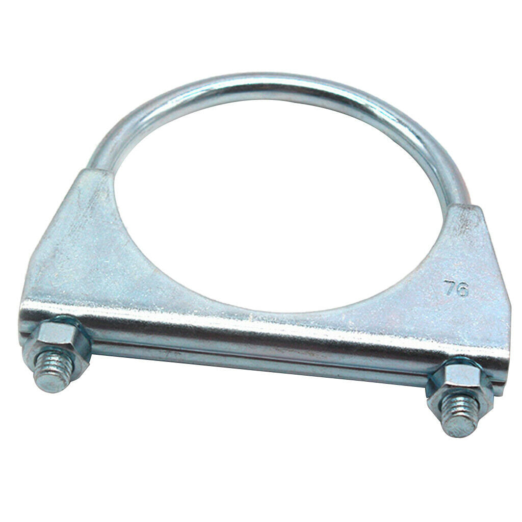 2pcs 304 Stainless Steel Saddle U- Exhaust Muffler Clamp - 3 Inch