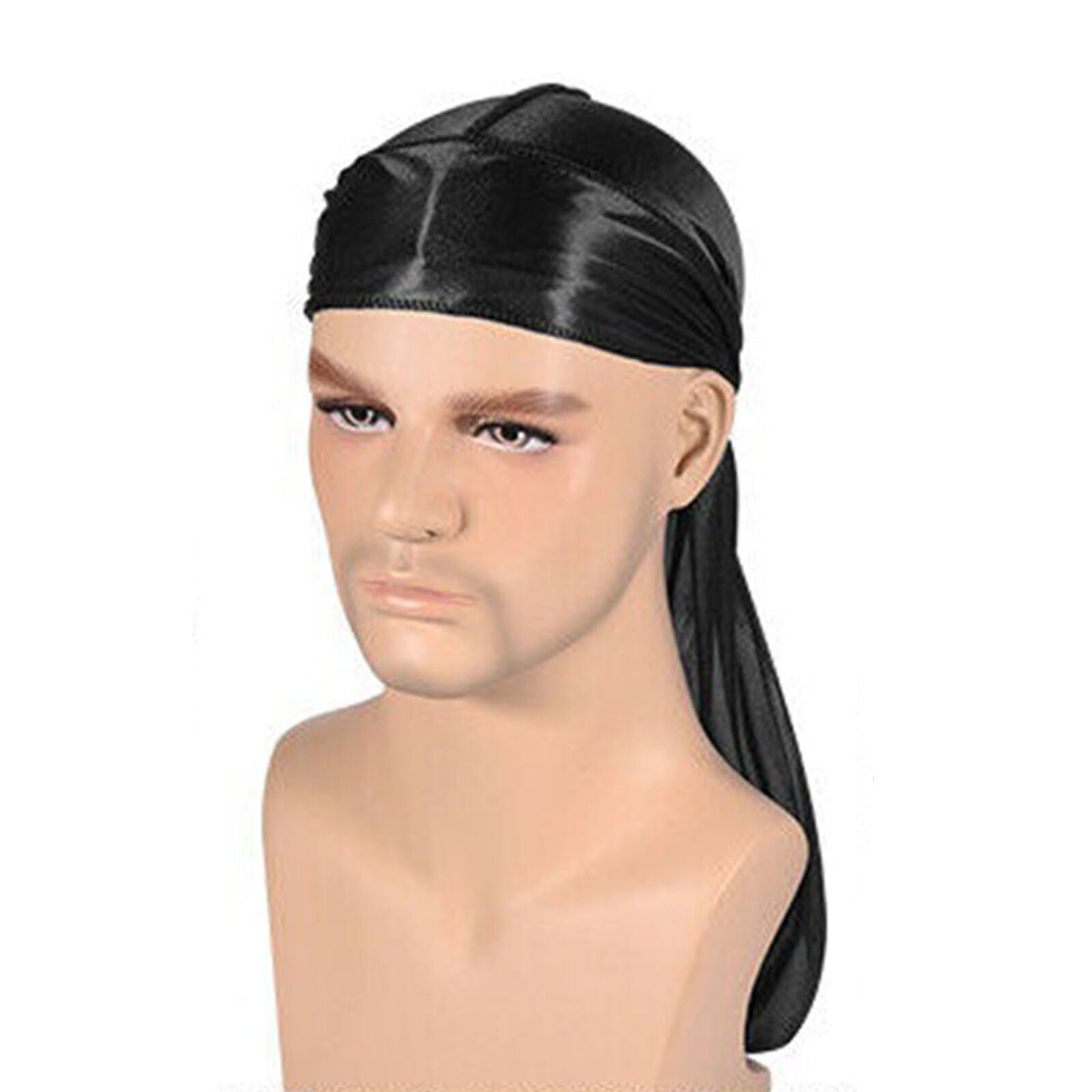 Premium Silky Durag Satin Wave Cap Men's Women's Doo Rag Hat Bonnet Head Wrap