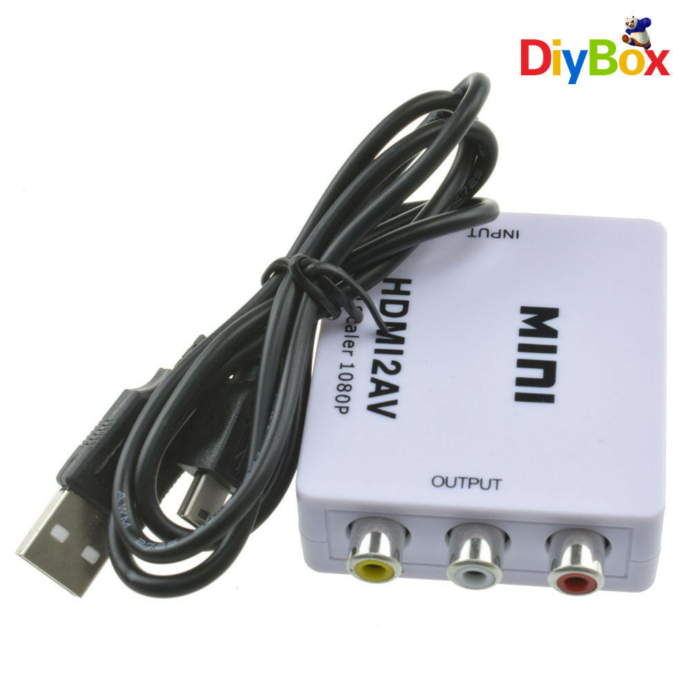 For HDTV Mini Composite 1080P HDMI to RCA Audio Video AV CVBS Adapter Converter
