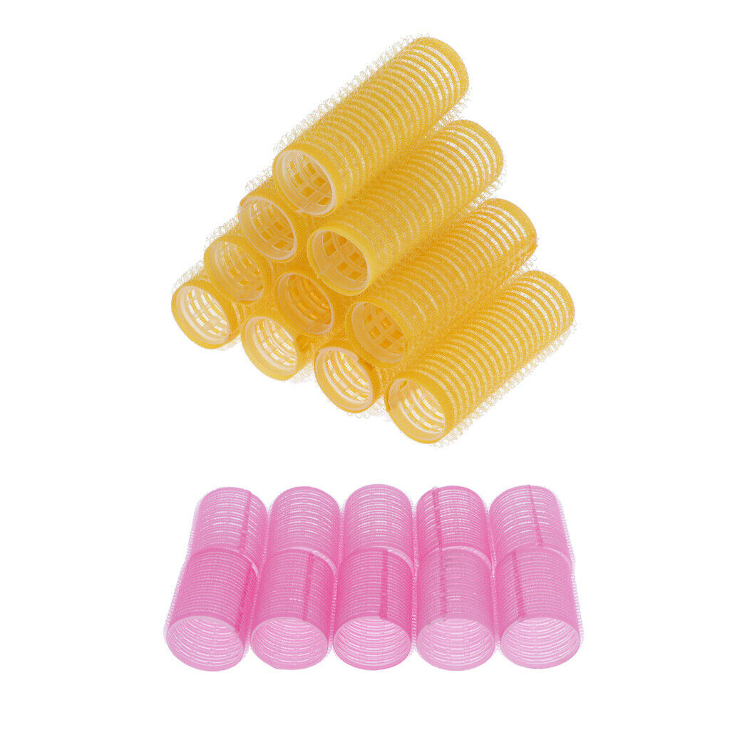 20x Hair Roller No Heat Barber Stylist Styling Waves Curlers Clips Set