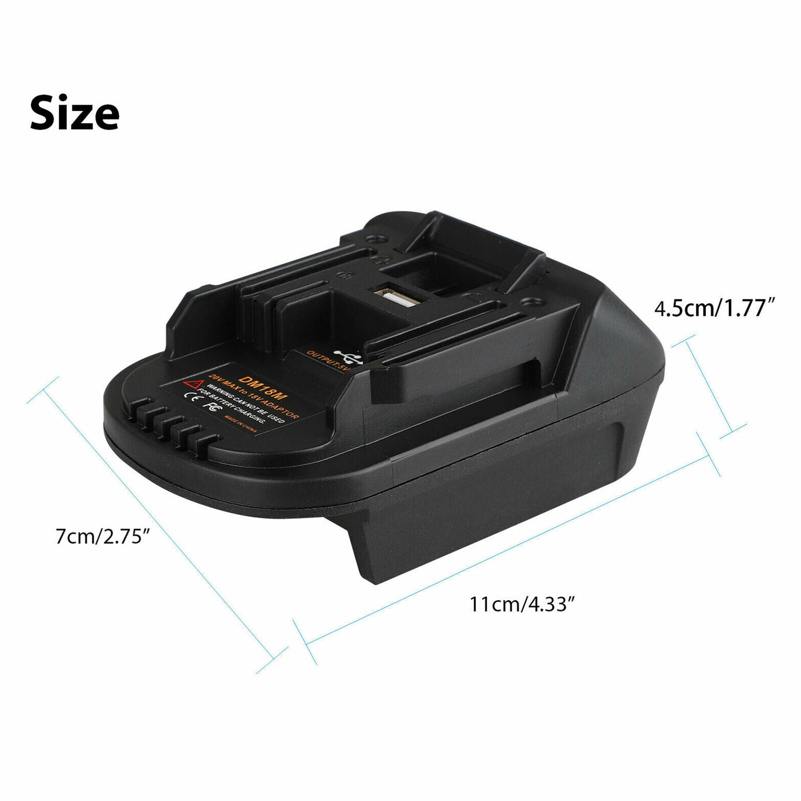 Adapter Converter for Milwaukee M18 or DEWALT 20V Li-ion Battery to Makita 18V