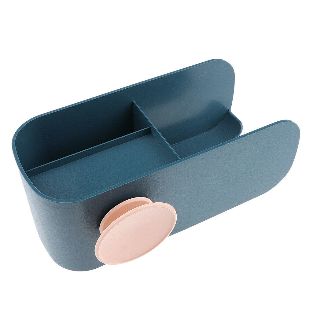 Wall Mounted Hair Dryer Rack Holder Bathroom Accessories Organizer Dark Blue