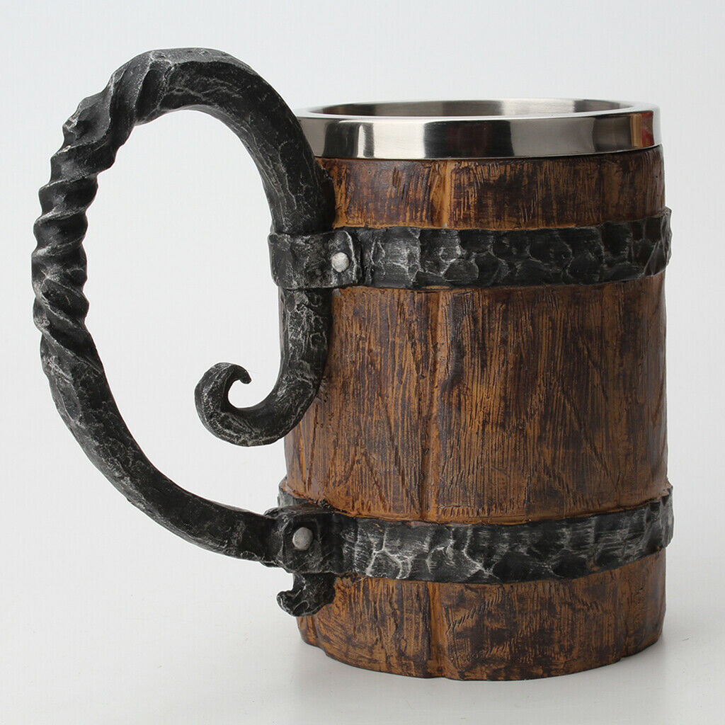 Wooden Beer Mugs Imitation Stainless Steel Mug For Beer Glasses Wine / Milk /