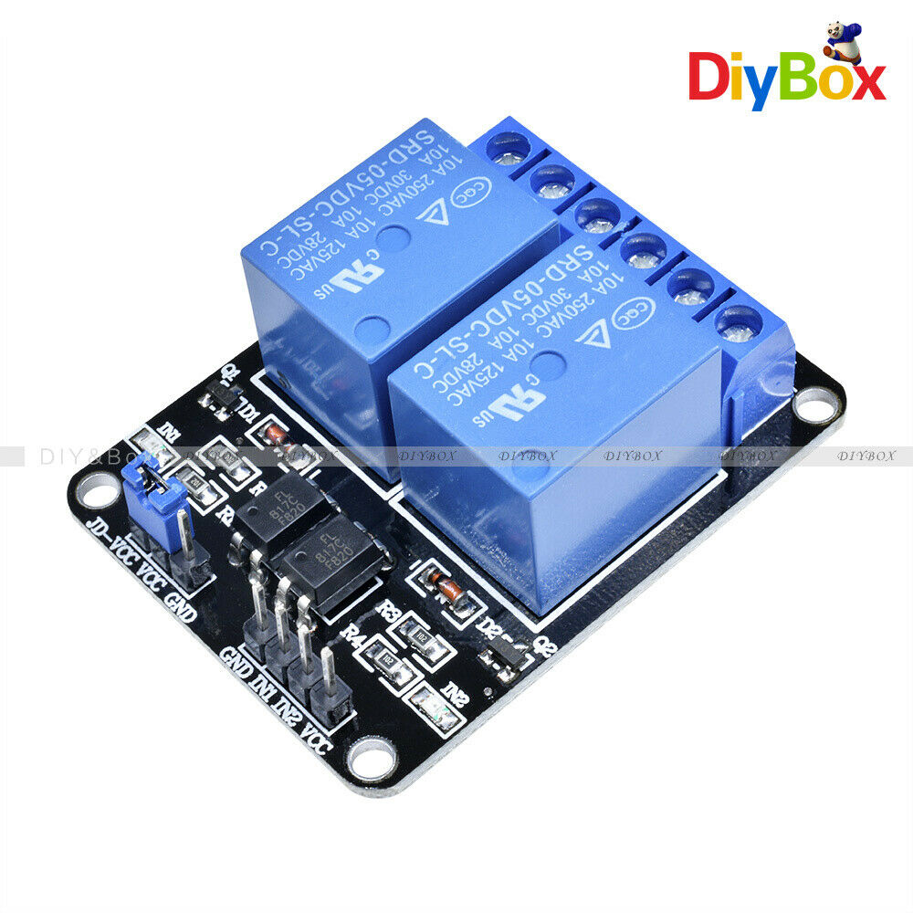 [5PCS] 5V 2 Channel Relay Module With optocoupler For PIC AVR DSP ARM Arduino