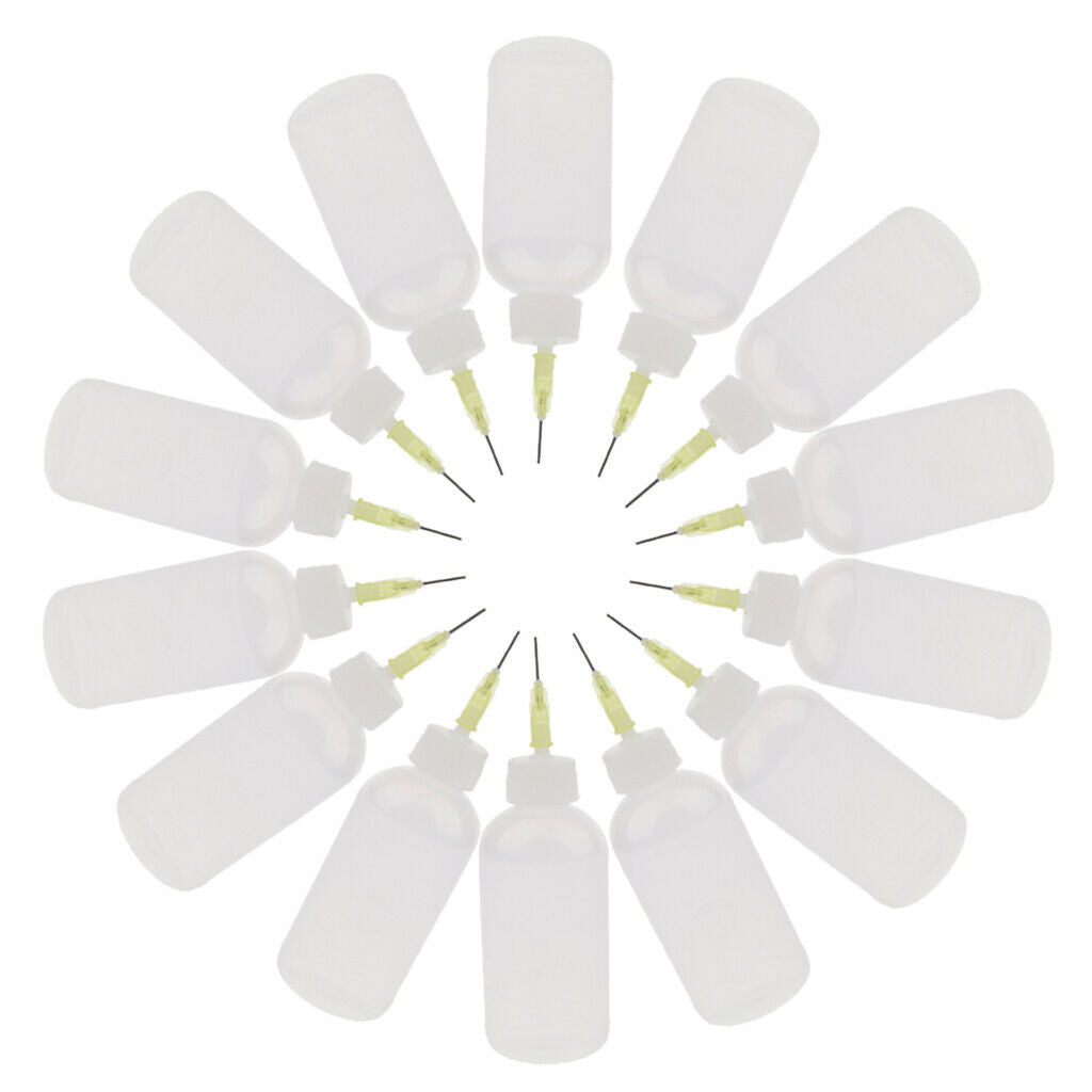 Perfeclan 12pcs 50ml Glue Applicator Liquid Oil Dropper Bottles  Tip