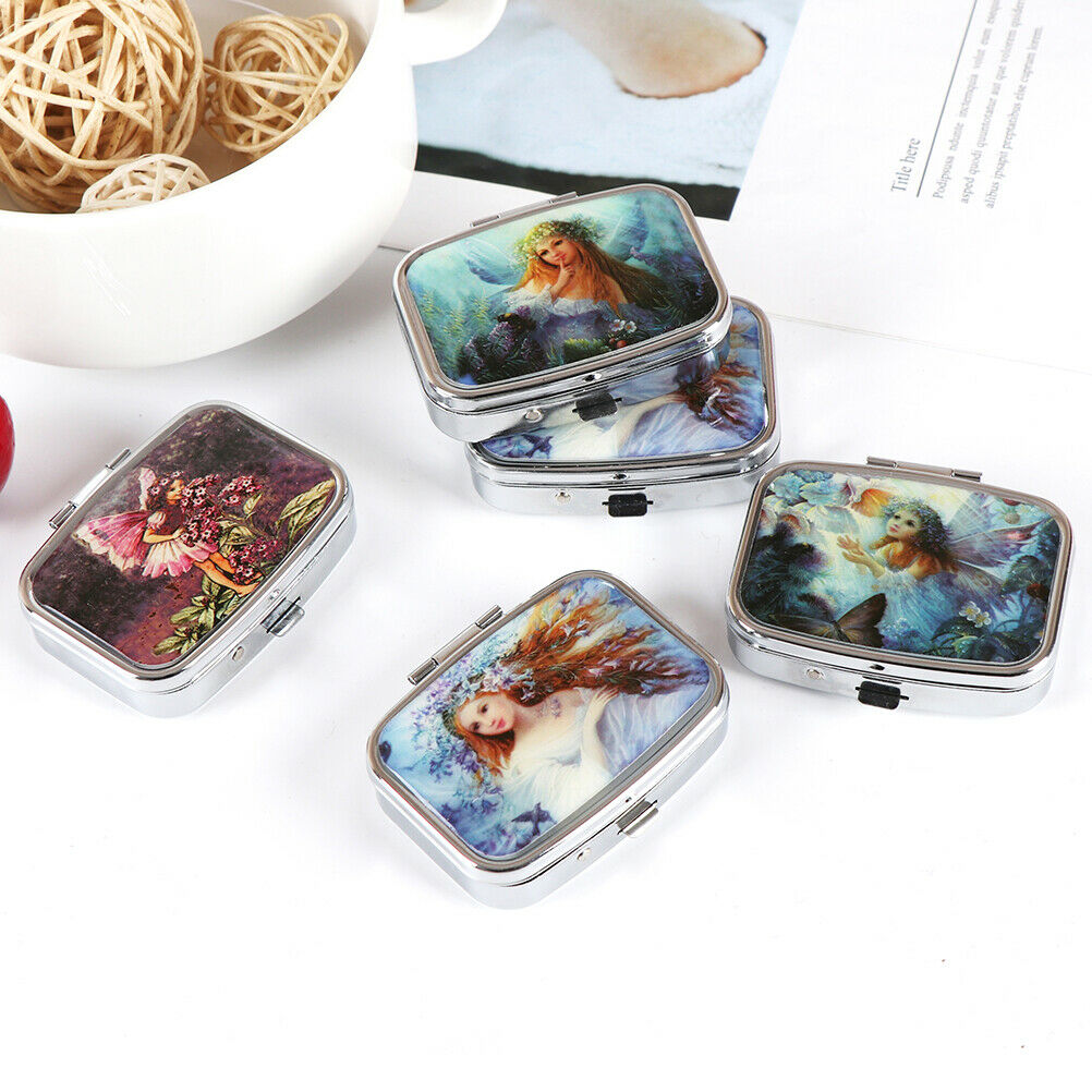 Portable Pocket Metal Pill Box Medicine Storage Container Holder Organize.l8