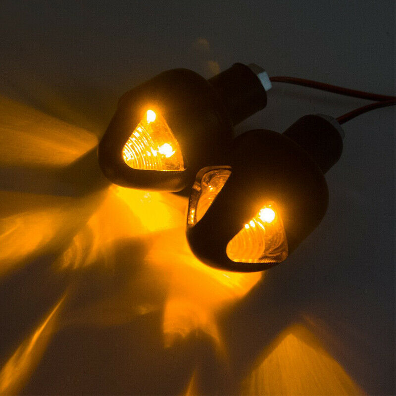 2pcs 7/8'' Motorcycle Bikes Handlebar w/ LED Light Grips Bar End Cap Plug Slider