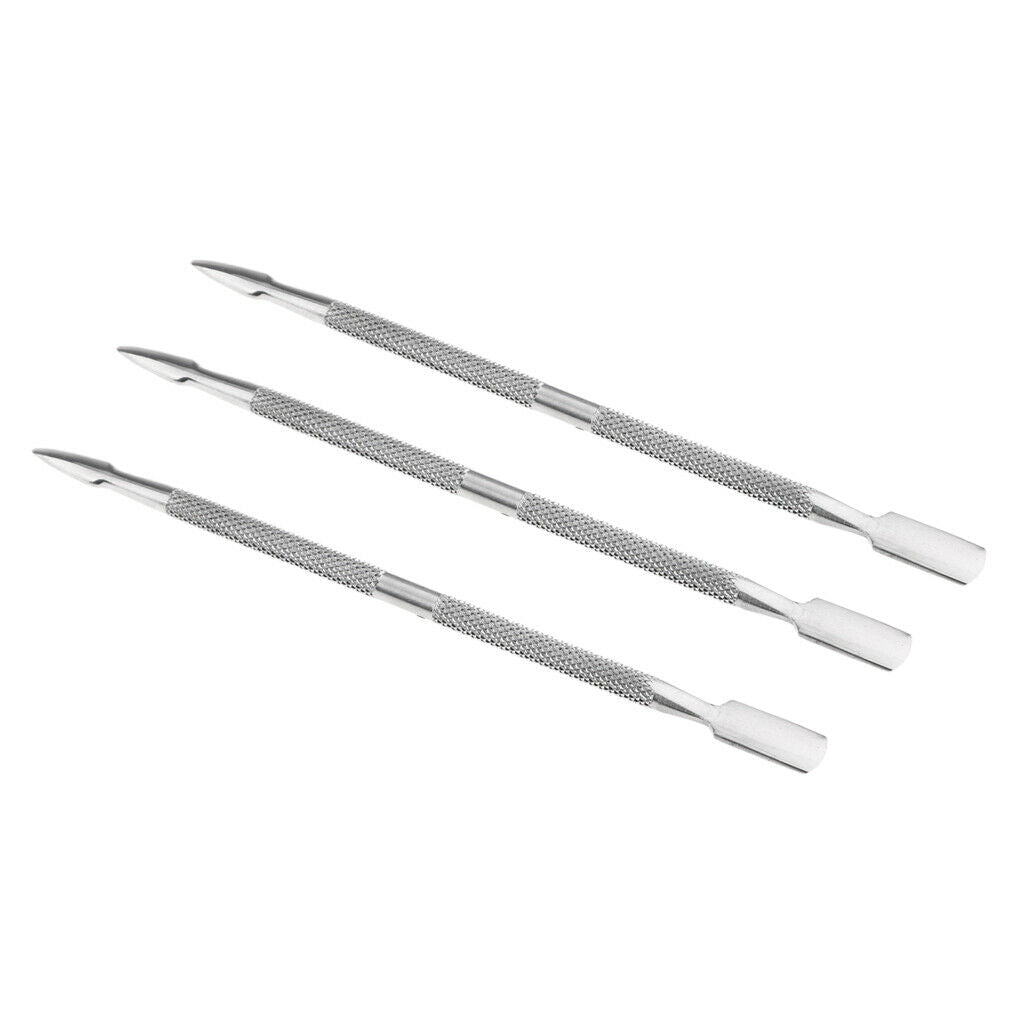 3pcs Professional Dual Head Nail Buffer Cuticle pusher For Nails Manicure 01