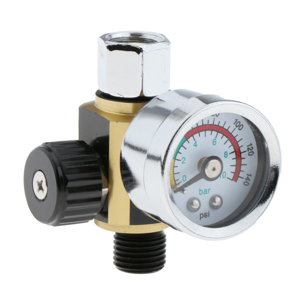 1/4" Threads Spray Paint Gun Air Pressure Regulator Oil Water Separator Trap