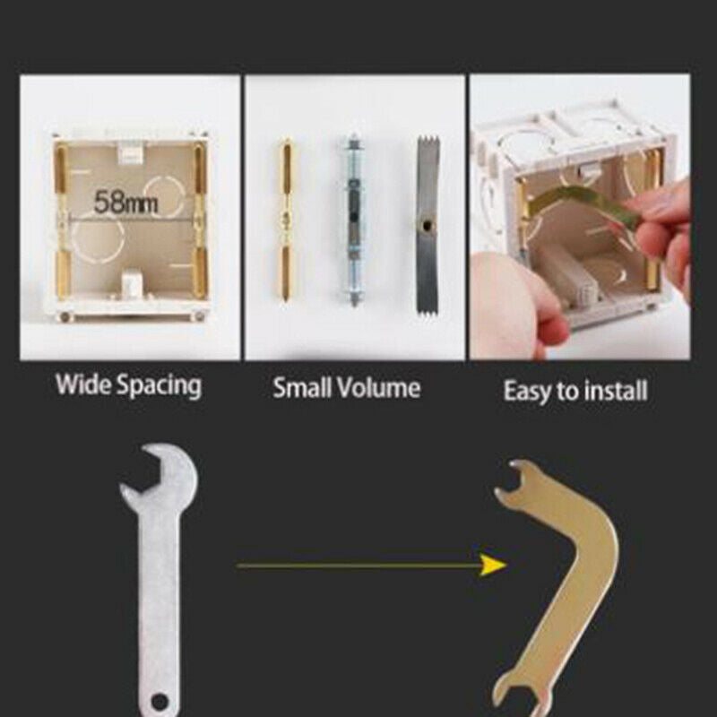 86Type Wall Light Switch Socket Box Repairer Switch Cassette Screw Support  Rf