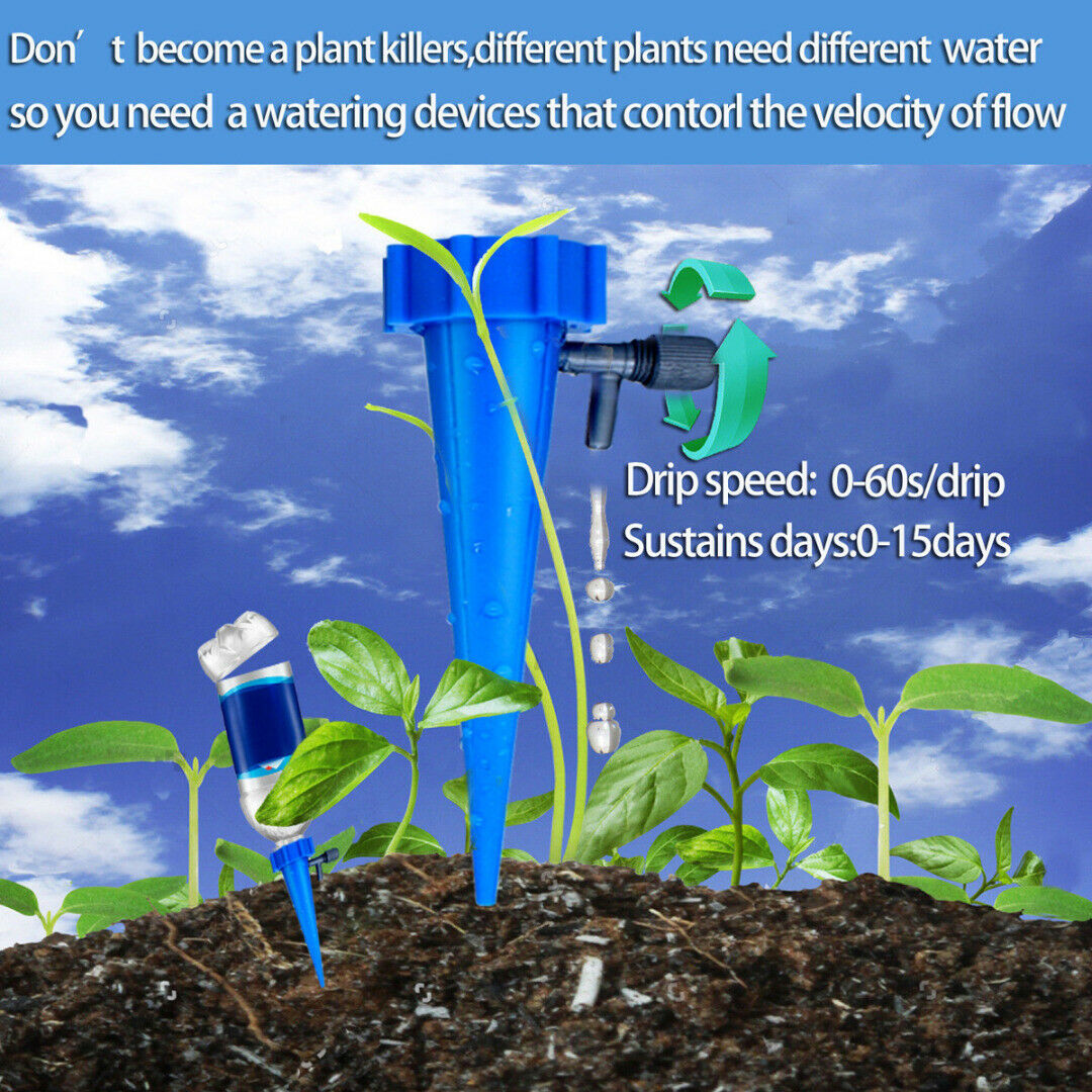 12x Plant Self Watering Spikes Automatic Drip Irrigation Devices Tool