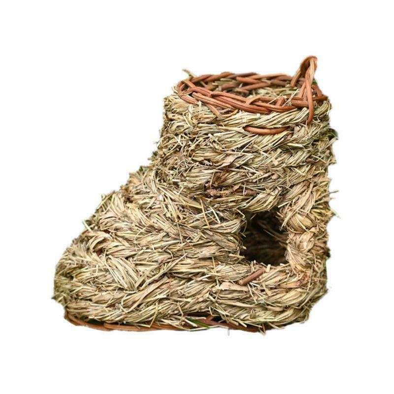 Bird Nest Grass Bird Hut Cage Outdoor Hanging Canaries Nest Hideaway for Finch