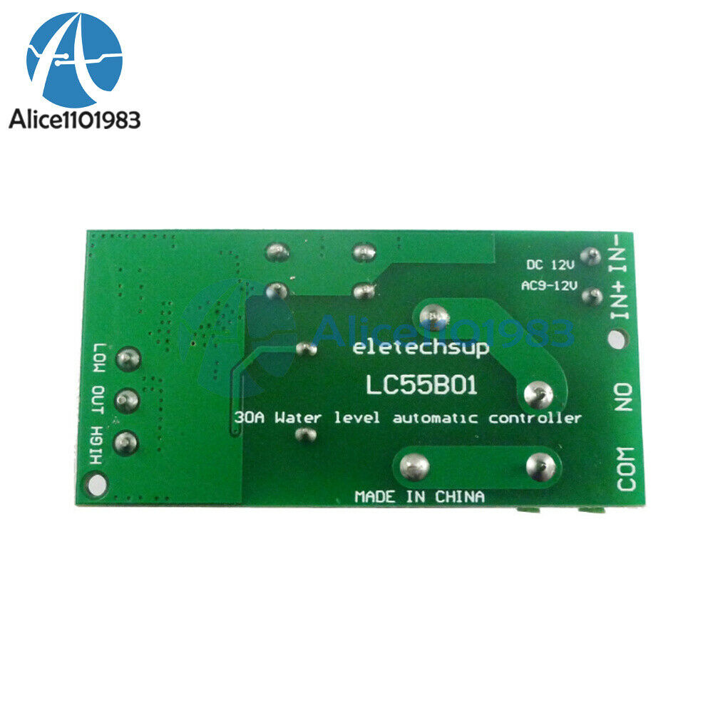 30A DC12V High Power Water Level Automatic Controller Liquid Sensor Relay Switch