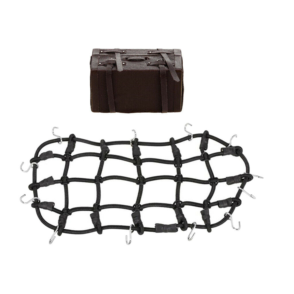 RC 1/10 Roof Rack Luggage Net With Luggage Case for D110 RC Crawler Car
