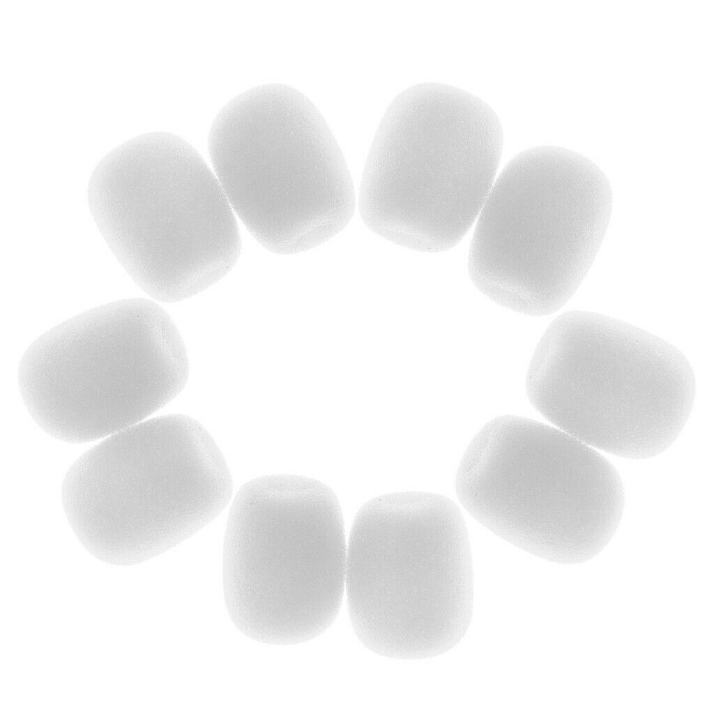 Durable 20pcs Black White Sponge Microphone MIC Covers Protector 28x22x8mm